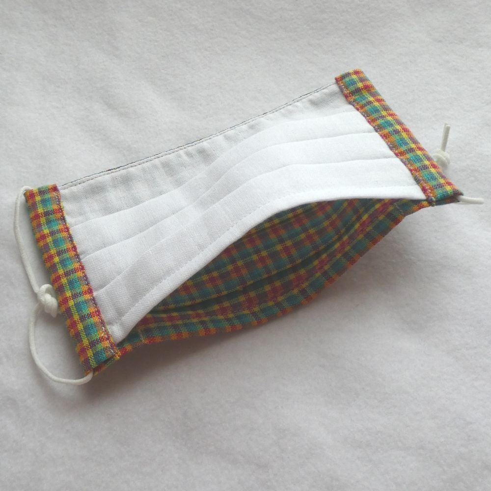 大人用布マスク☆ノーズワイヤー/フィルターポケット付☆綿100%