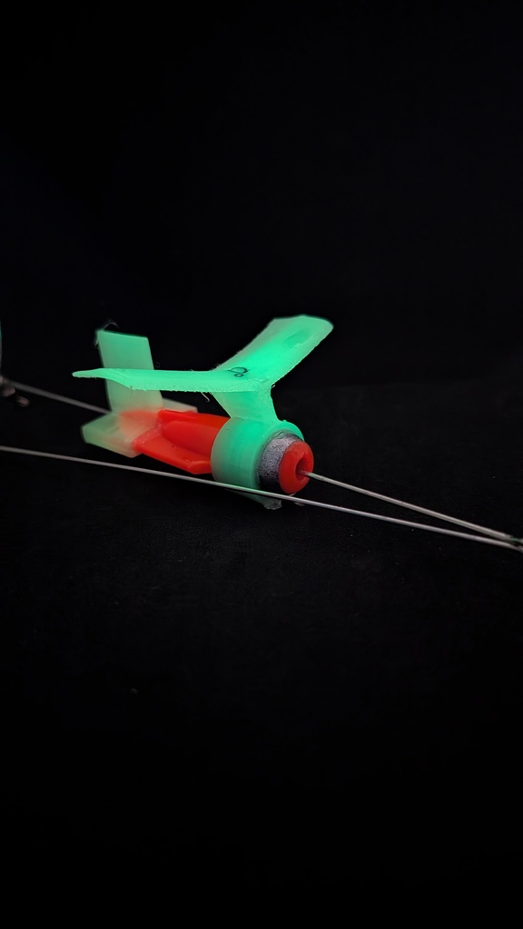 【お得な2種セット】3Dプリンタ製 遠投滑空ギア「トビウオ天秤(60g)」【デルタ翼&グライダーセット】