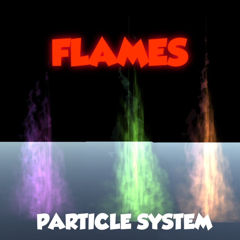 [VRChat/Unity] Flames Simple Particle System | 単純なパーティクルシステムを炎上させる