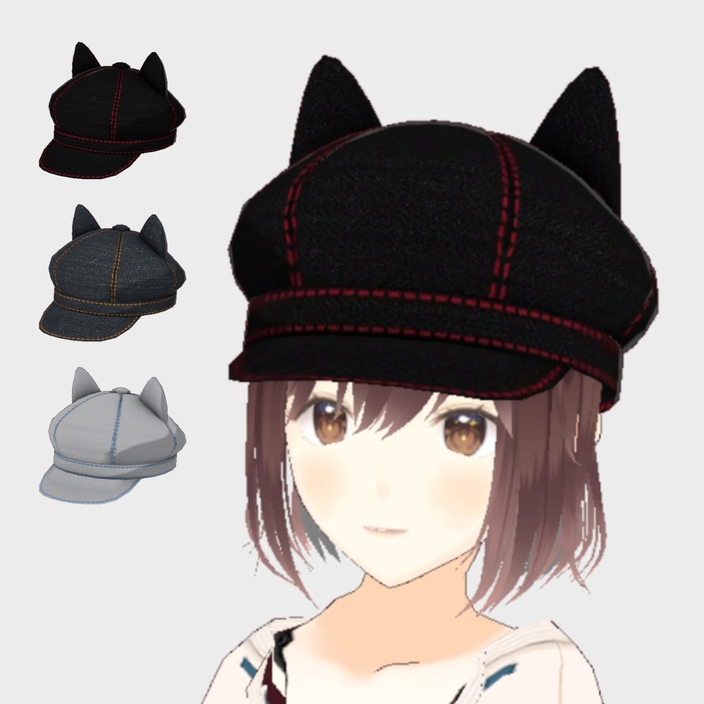 【VRoid】猫耳キャスケット