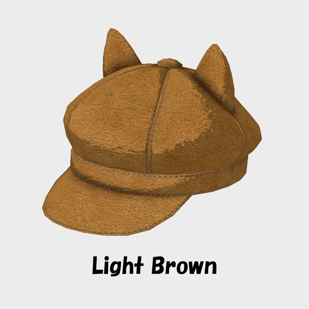 猫耳キャスケット レザー