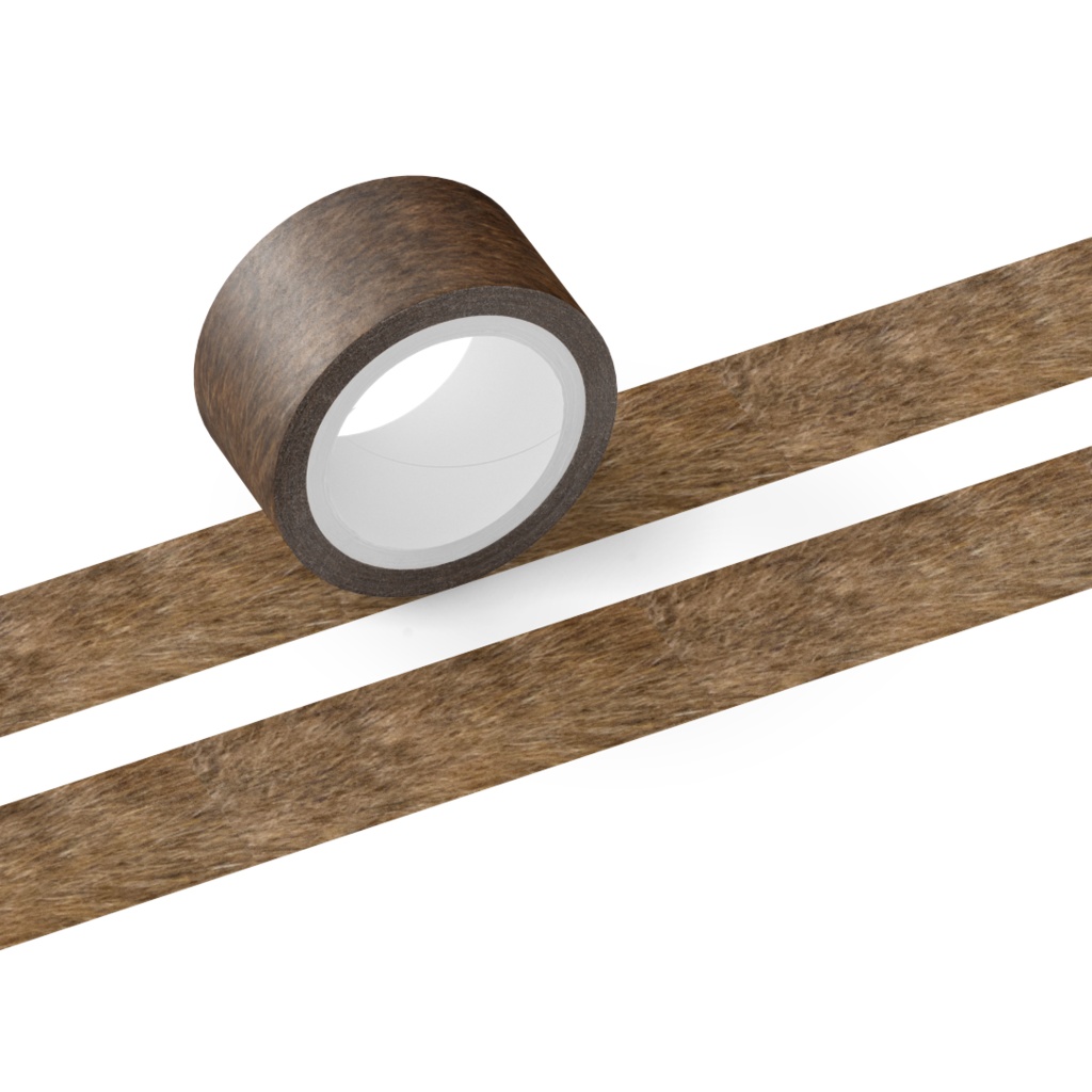 茶柴犬の毛柄マスキングテープ