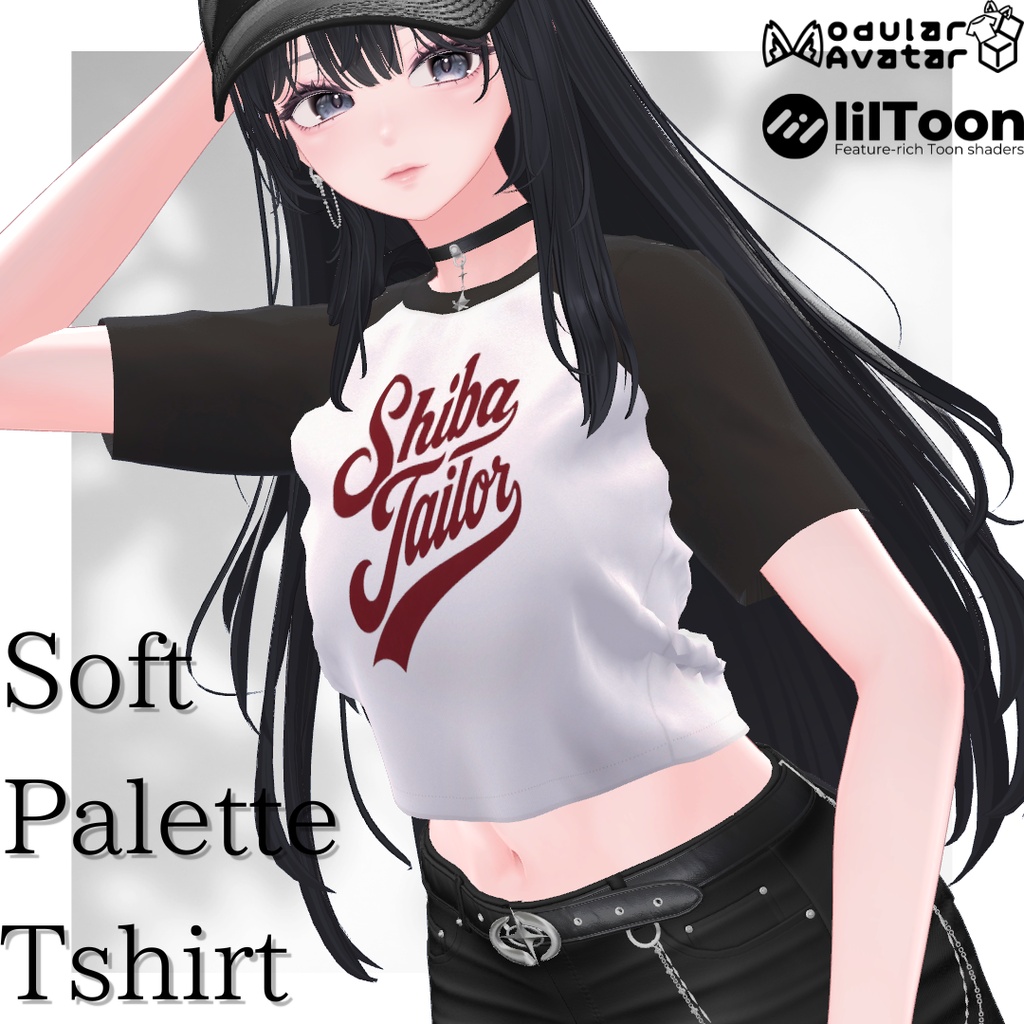 【海咲対応】Soft Palette T shirt【VRchat想定】