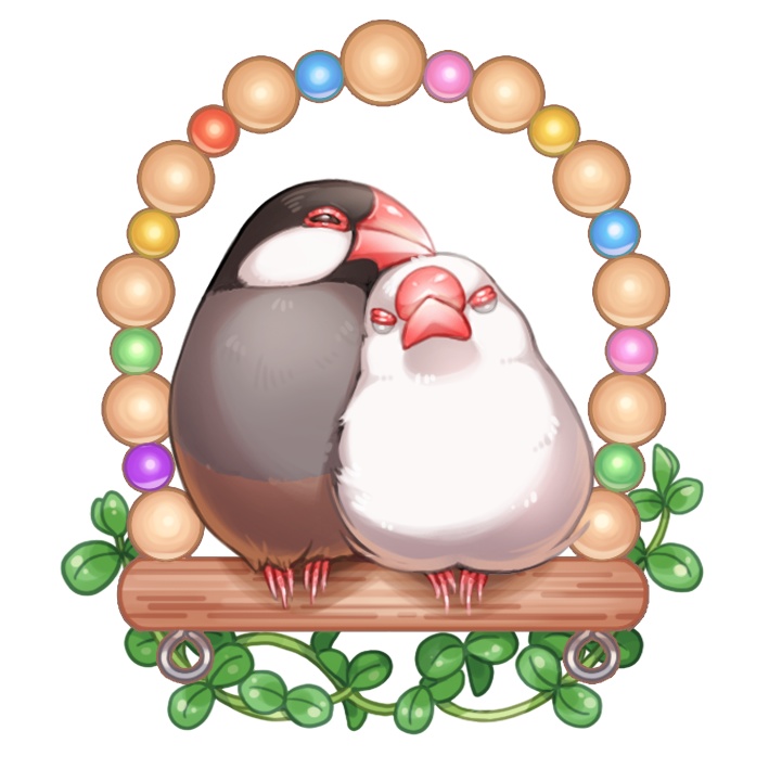 文鳥ゆらゆらアクリルブロック