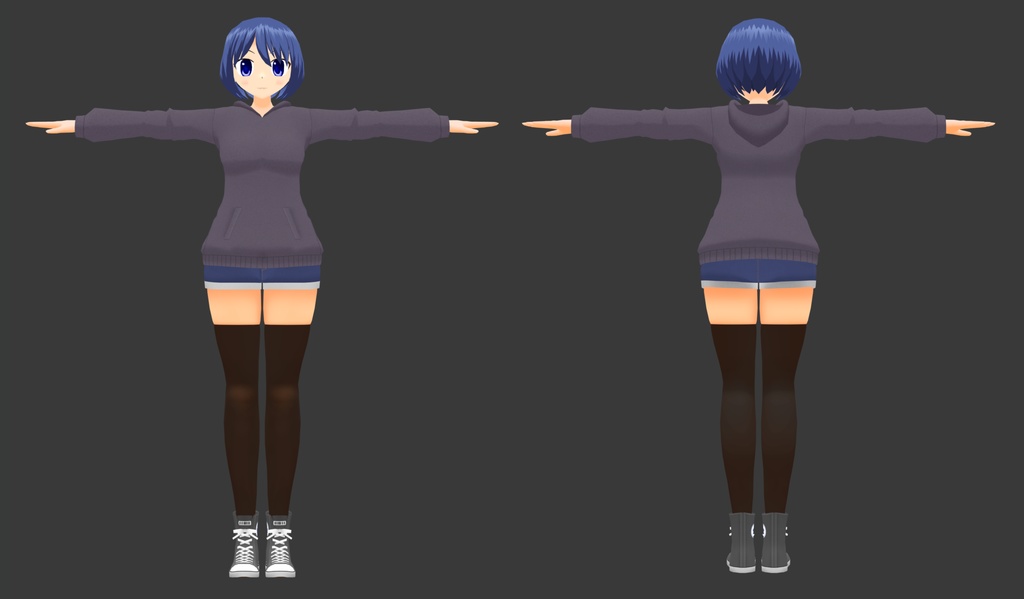 咲【emu】オリジナル3Dモデル