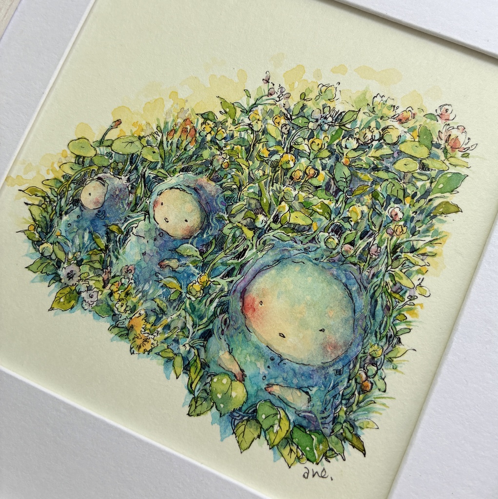 「葉っぱざわざわ」原画