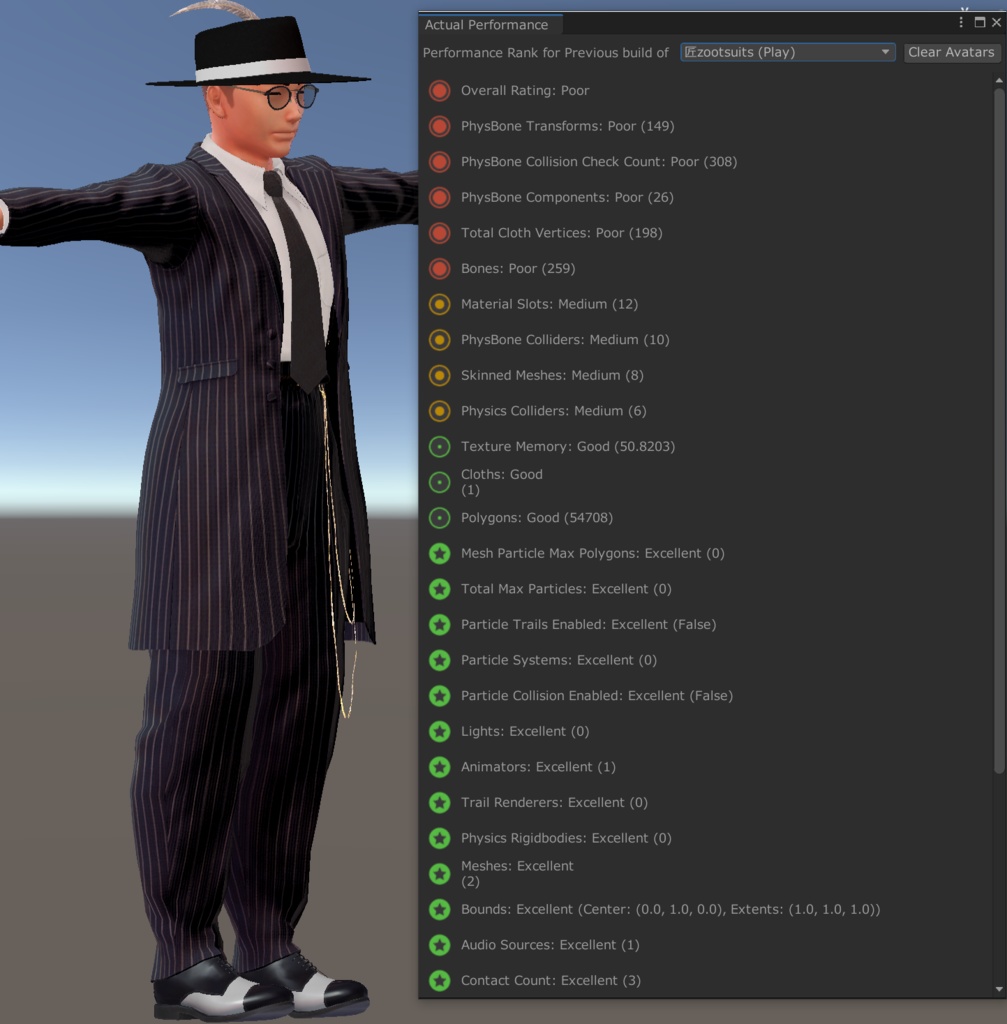 40's Zoot Suits 複数アバター対応