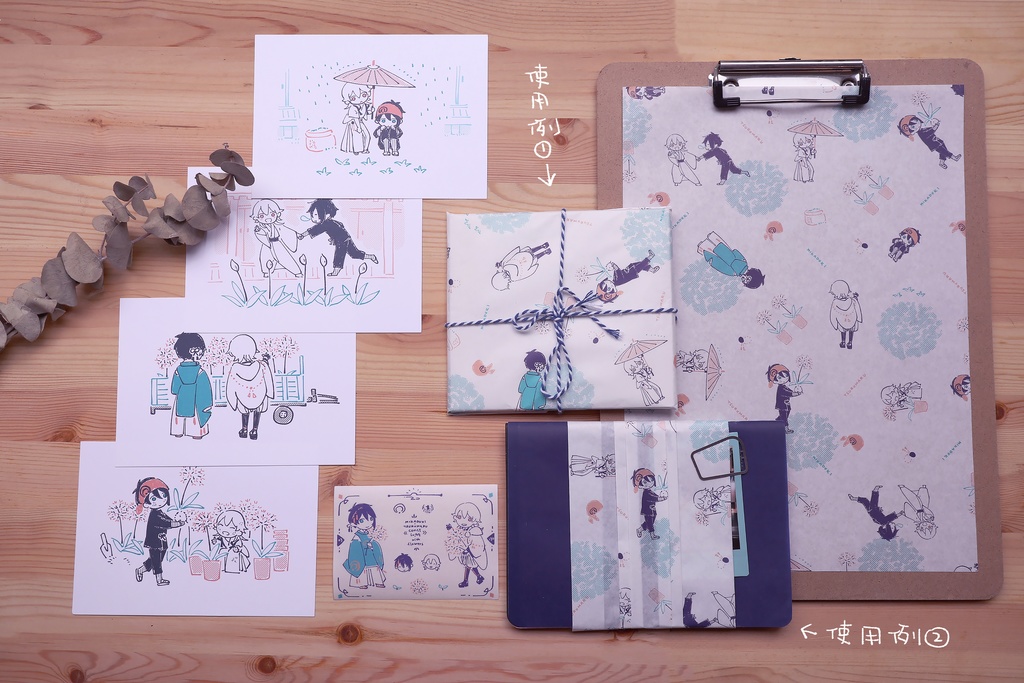 三日月+鶴丸ステーショナリー セット