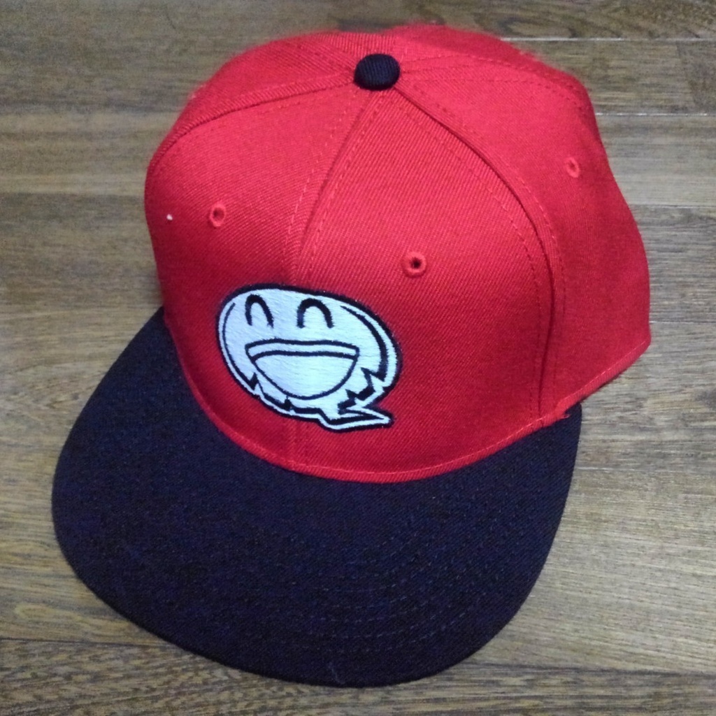 【New!】HTP ハイテンションスマイルくんロゴキャップ「Black × Red」