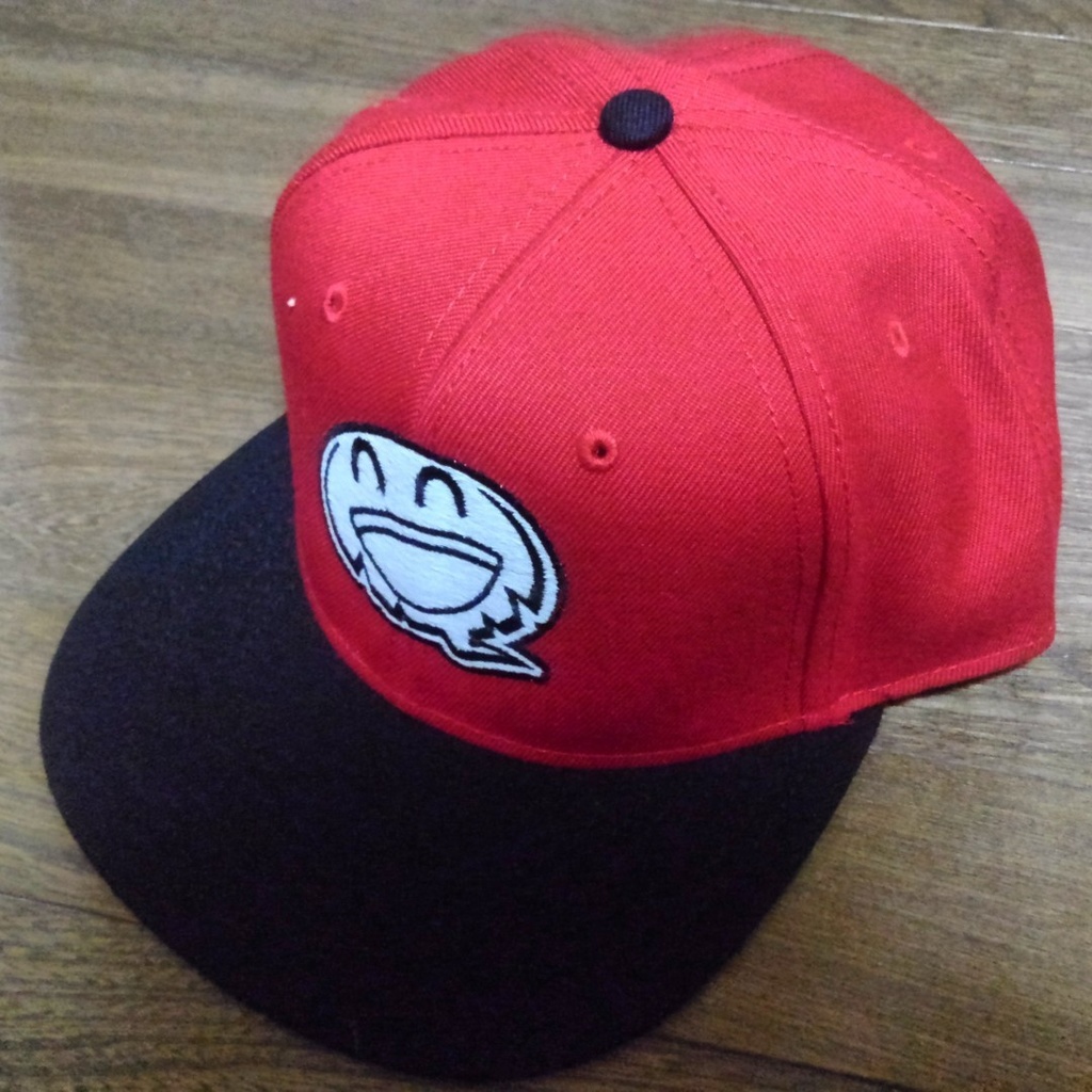 【New!】HTP ハイテンションスマイルくんロゴキャップ「Black × Red」