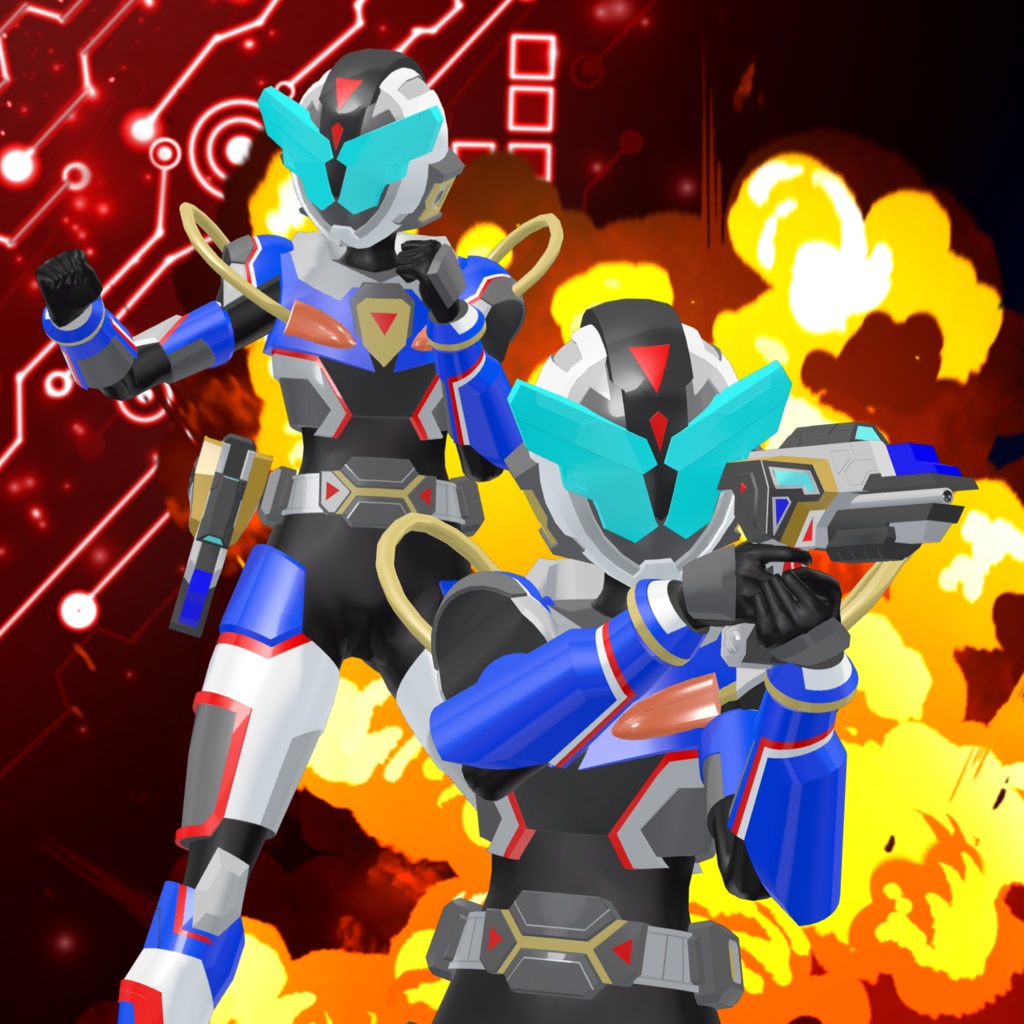 【複数アバター対応VRヒーロー変身ギミック】ライズダイバーガンマ - RISEDIVER-GAMMA