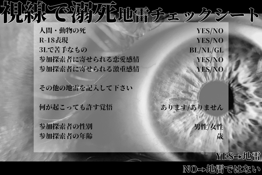 【CoCソロシナリオ】視線で溺死//SPLL:E107371【TRPG】