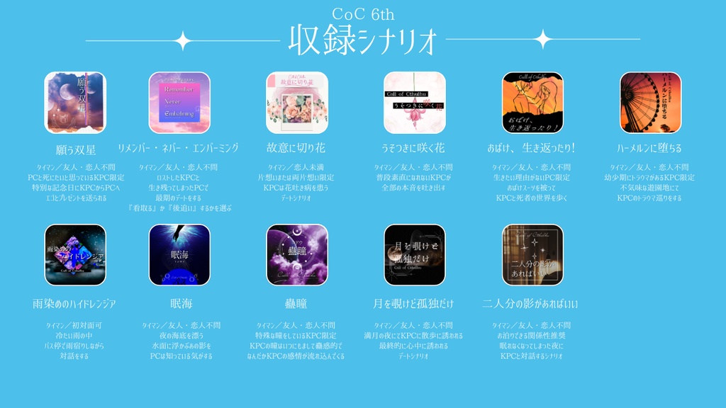 【CoCシナリオ集】およそ水//SPLL:E190220【TRPG】