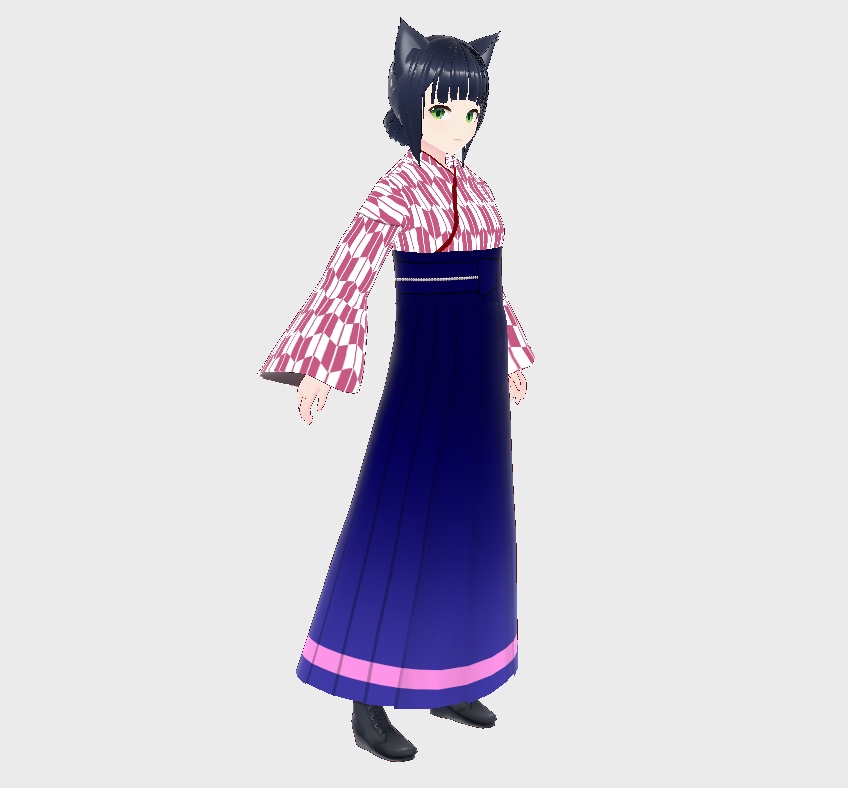 Vroidモデル:大正浪漫風にゃんこさん