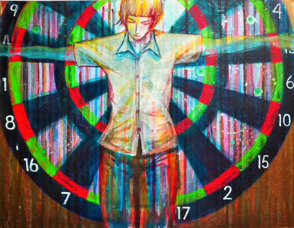 【両面・原画】『極楽浄土』『人間ダーツ』