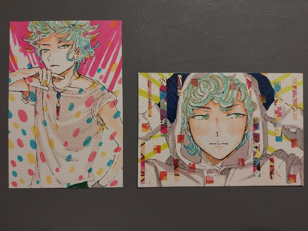 【アナログ原画】90's風◆創作キャラ10枚セット