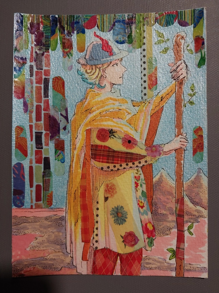 【アナログ原画】タロットカードオマージュ◆90年代風◆創作キャラ4枚セット