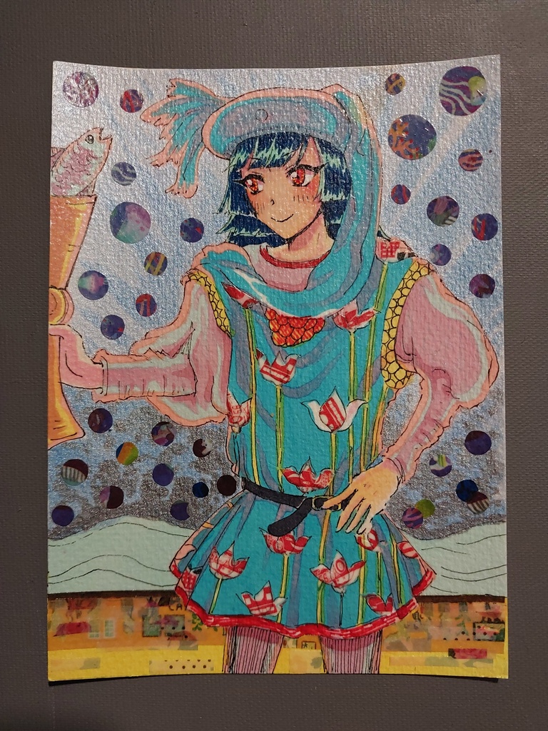 【アナログ原画】タロットカードオマージュ◆90年代風◆創作キャラ4枚セット