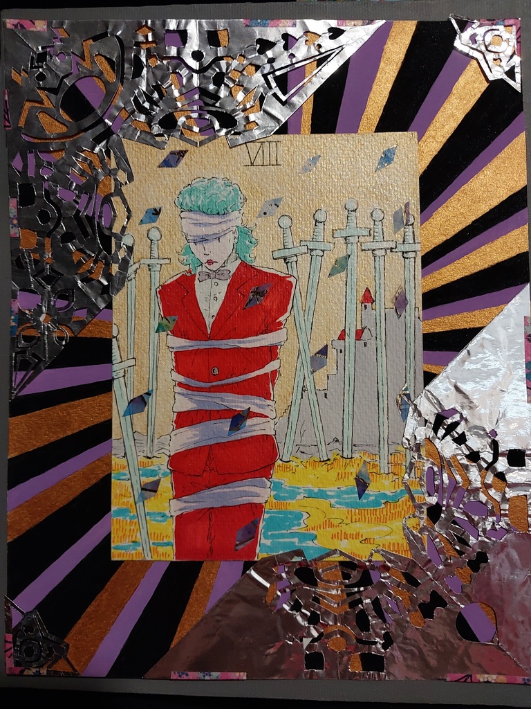 【アナログ原画】タロットカードオマージュ◆90年代風◆創作キャラ4枚セット