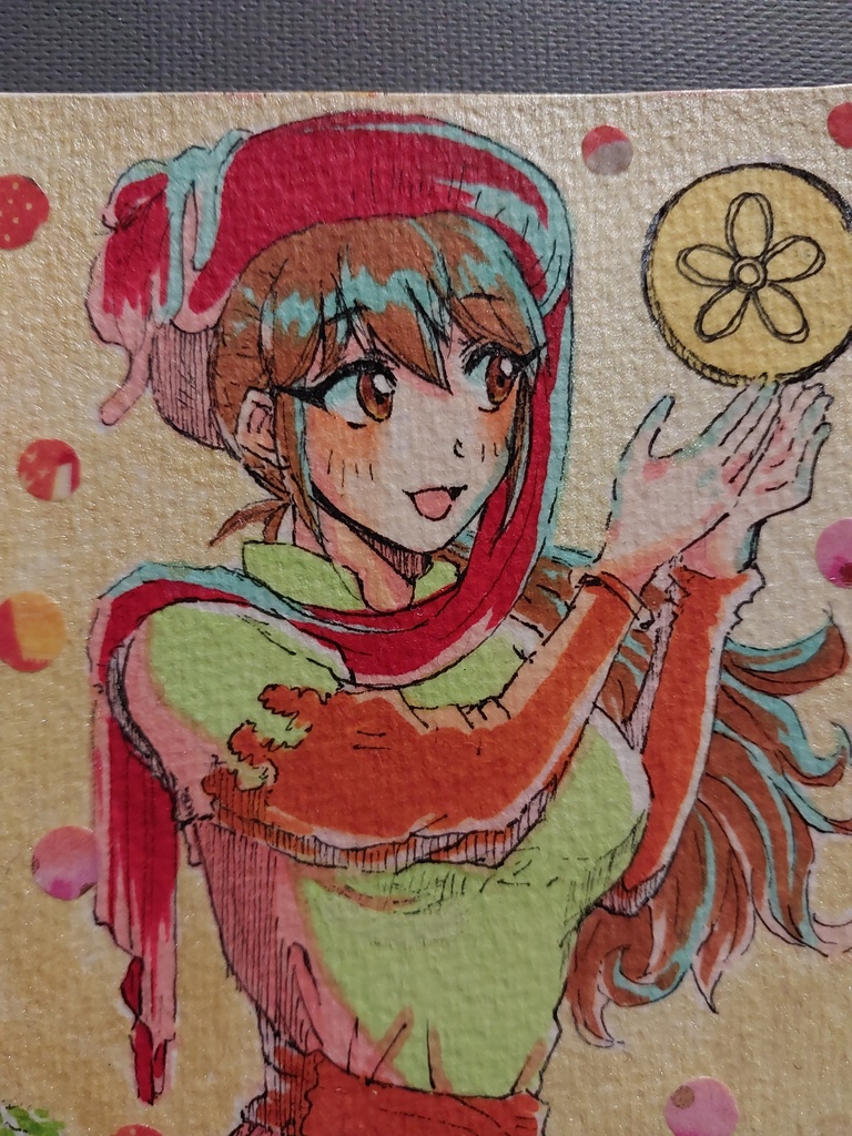 【アナログ原画】タロットカードオマージュ◆90年代風◆創作キャラ4枚セット