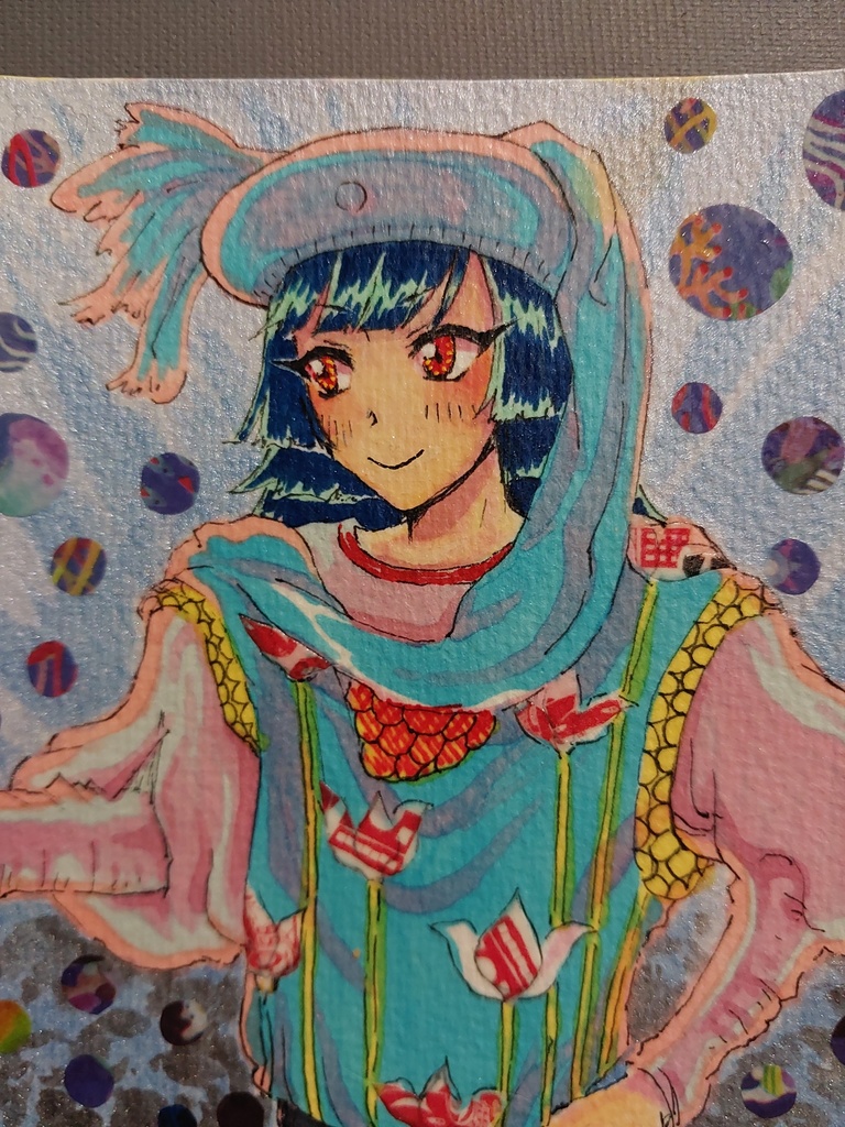 【アナログ原画】タロットカードオマージュ◆90年代風◆創作キャラ4枚セット