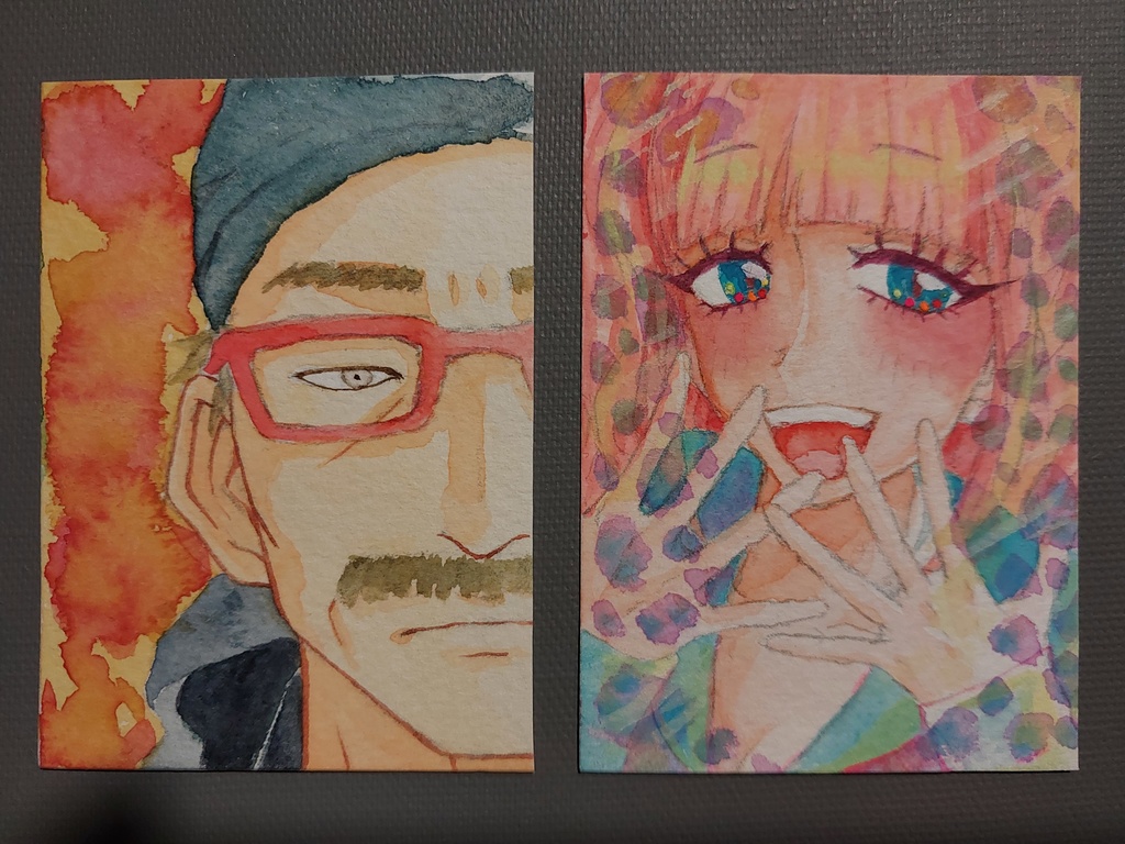 【アナログ原画】ATCサイズ◆90年代風◆創作キャラ11枚セット