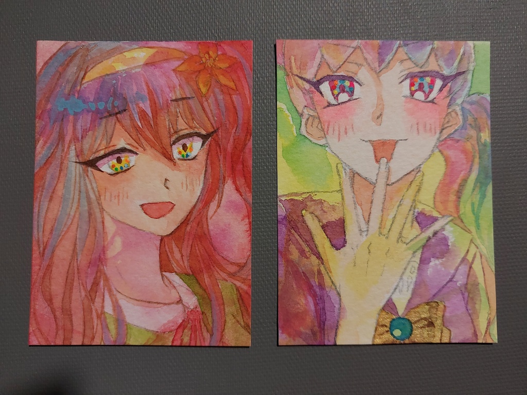 【アナログ原画】ATCサイズ◆90年代風◆創作キャラ11枚セット