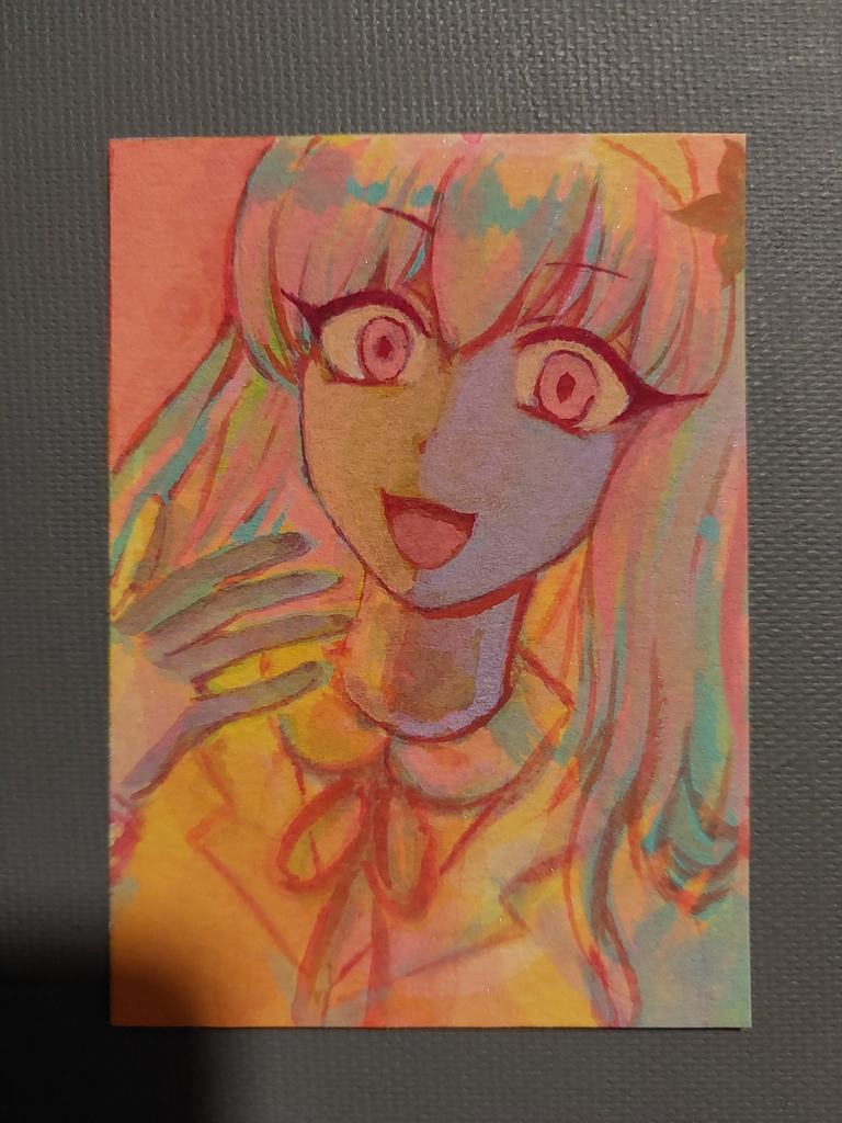 【アナログ原画】ATCサイズ◆90年代風◆ホラーな創作キャラ6枚セット