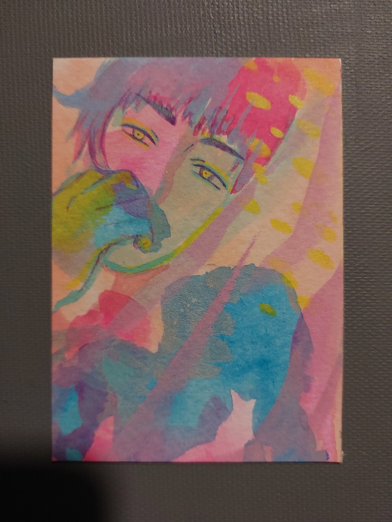 【アナログ原画】ATCサイズ◆90年代風◆ホラーな創作キャラ6枚セット