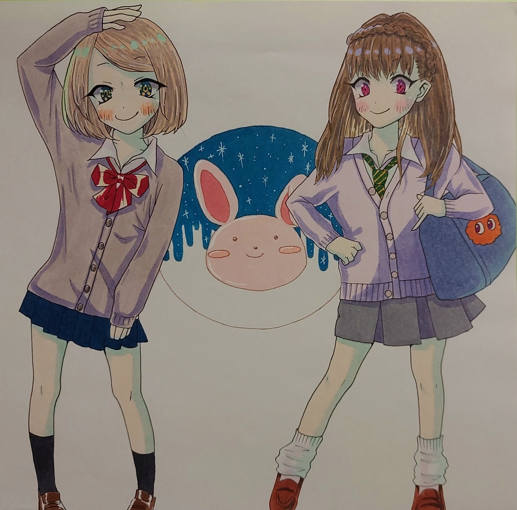 【アナログ原画】90年代風◆オリジナルイラスト