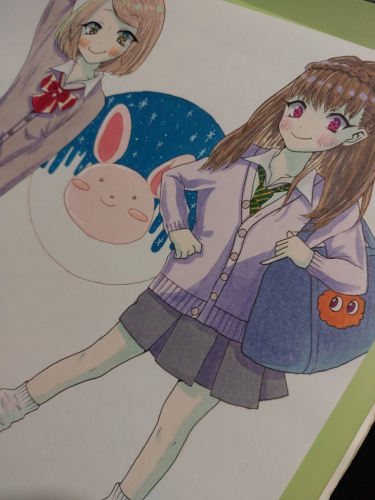 【アナログ原画】90年代風◆オリジナルイラスト