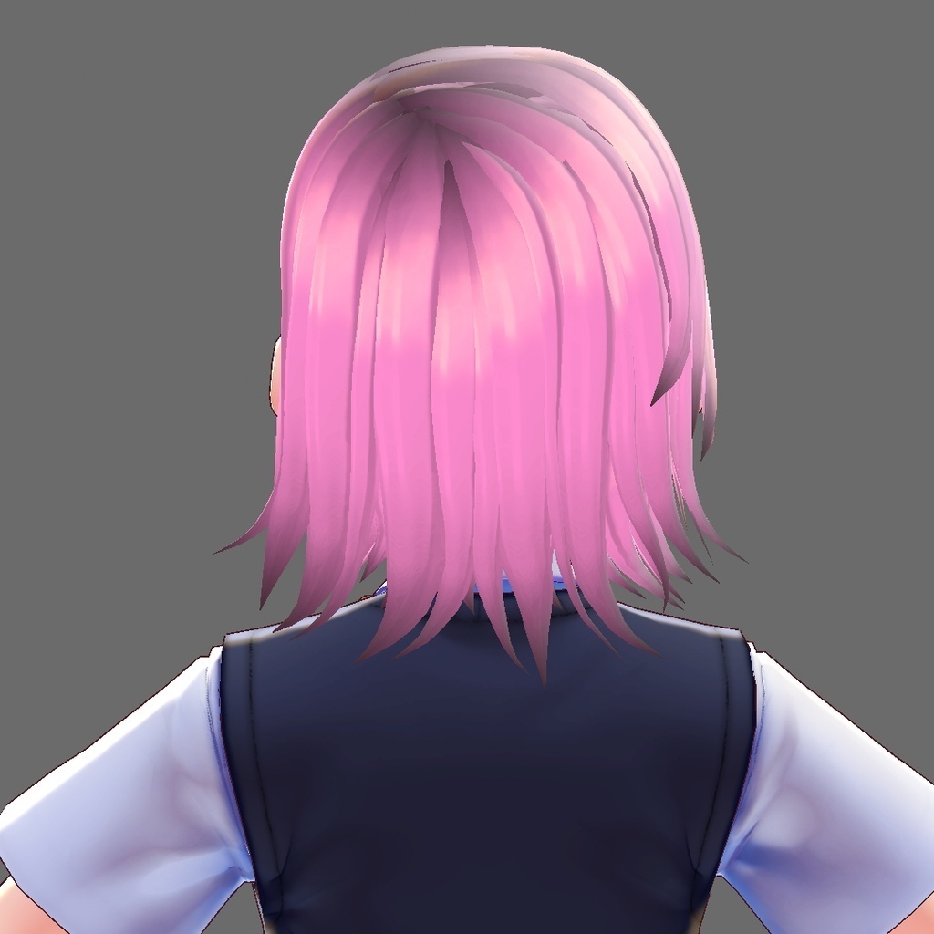 【VRoid 旧Ver】期間限定DL無料 外ハネセミロング【ヘアプリセット】