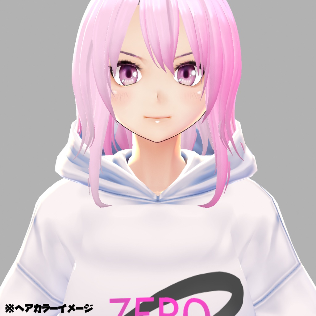 【VRoid 旧Ver】ウェーブセミロング【ヘアプリセット】