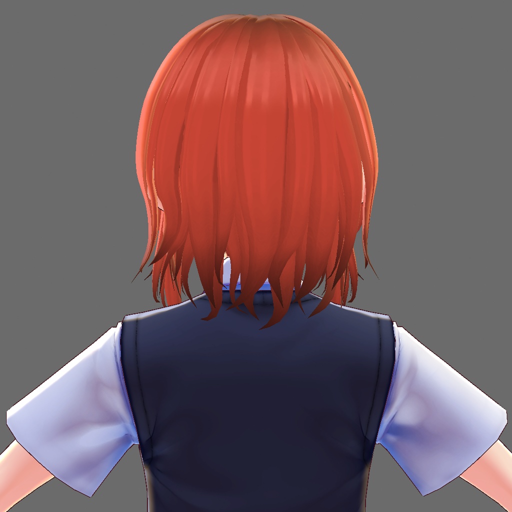 【VRoid 旧Ver】ウェーブセミロング【ヘアプリセット】