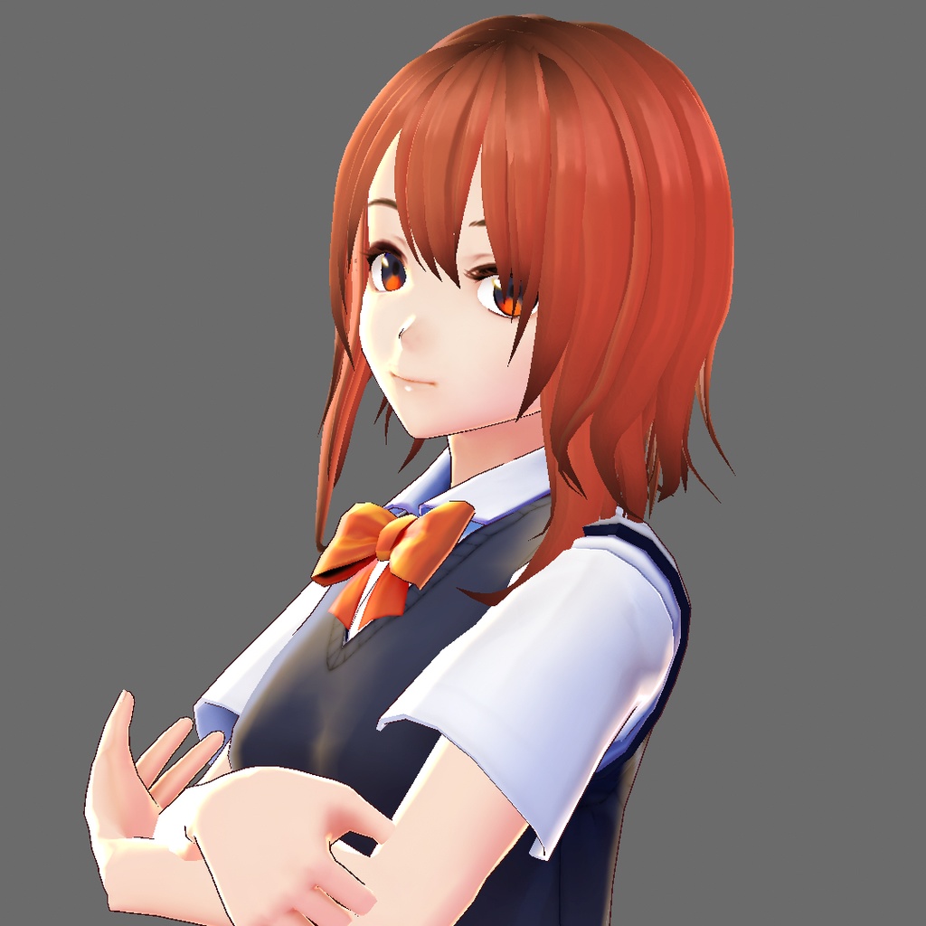 【VRoid 旧Ver】ウェーブセミロング【ヘアプリセット】