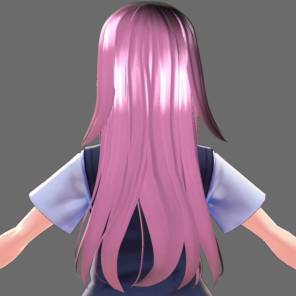 【VRoid 旧Ver】ゆるふわロング(2カラー)【ヘアプリセット】