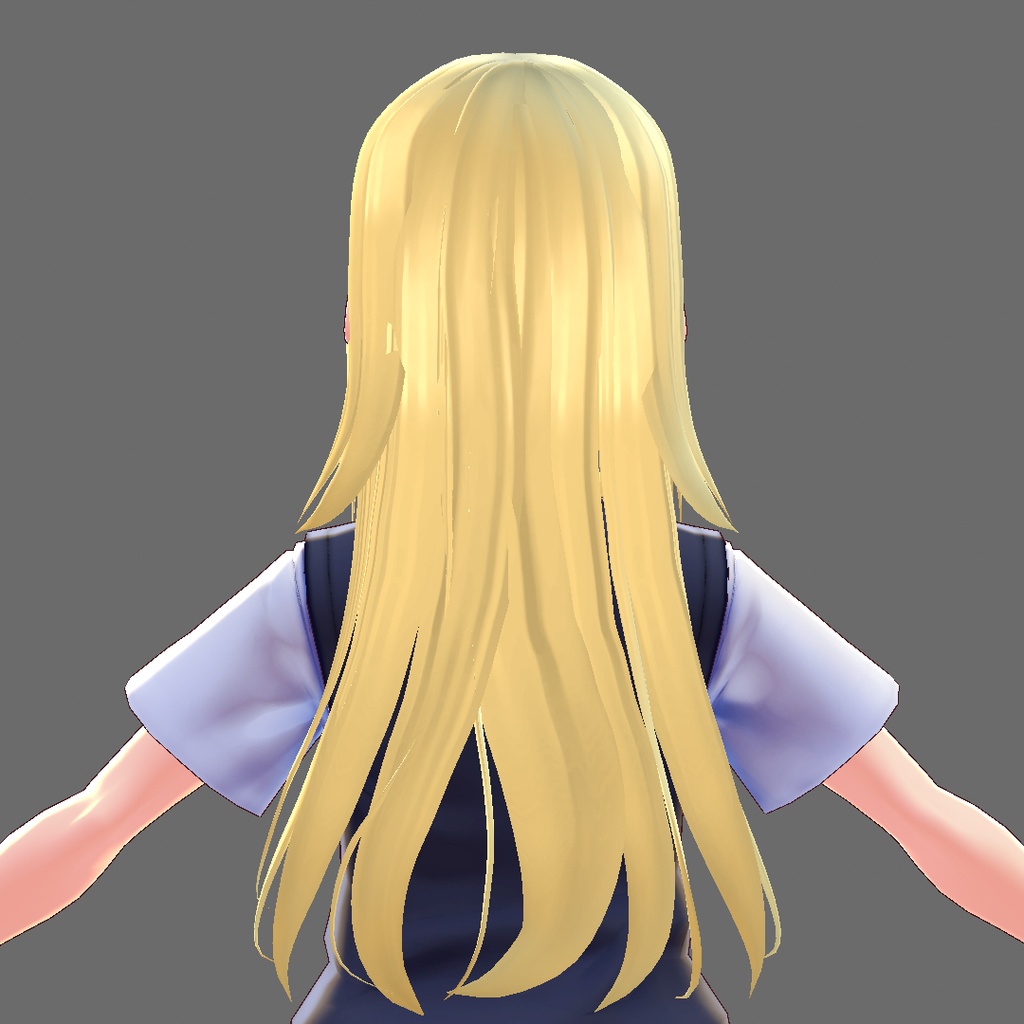 【VRoid 旧Ver】ゆるふわロング(2カラー)【ヘアプリセット】