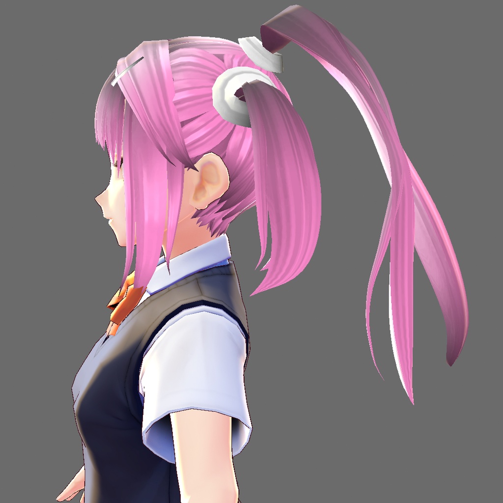 【VRoid 旧Ver】斜め前髪ツインテール【ヘアプリセット】