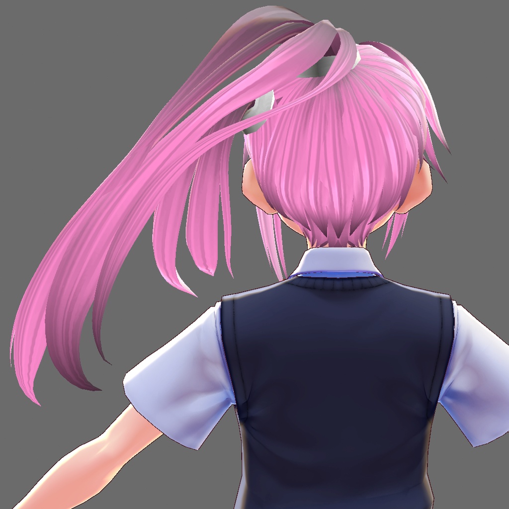 【VRoid 旧Ver】斜め前髪ツインテール【ヘアプリセット】