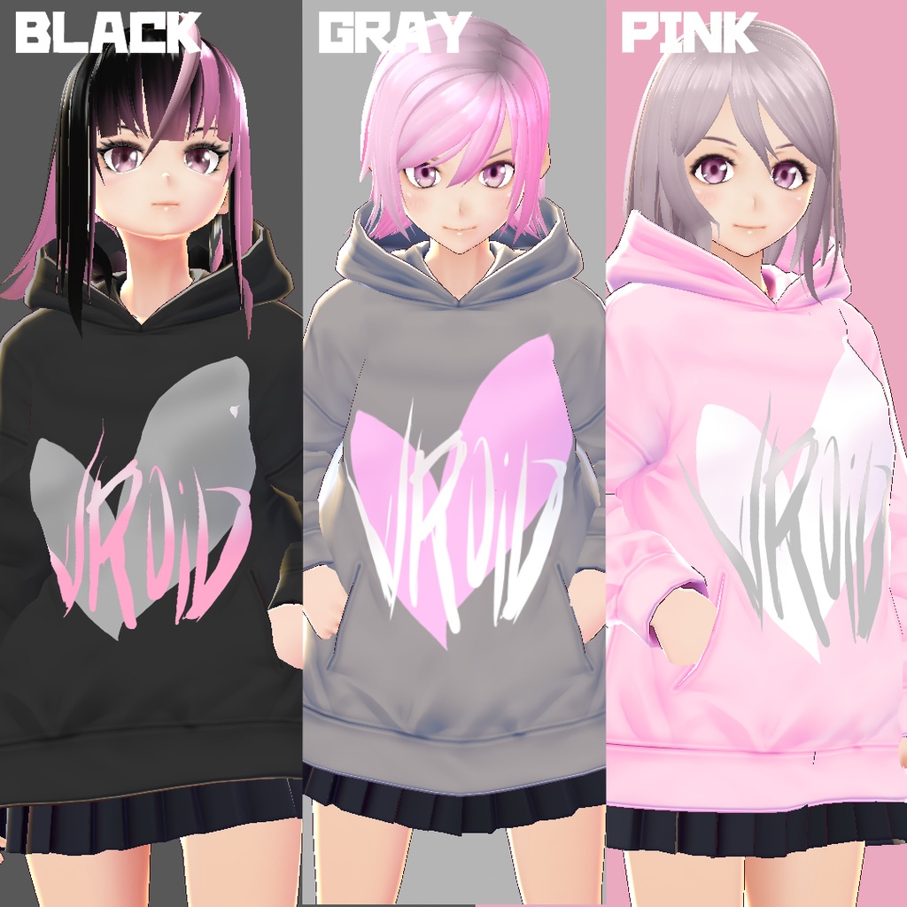 【VRoid 旧Ver】ロゴ入りパーカー01【テクスチャ】