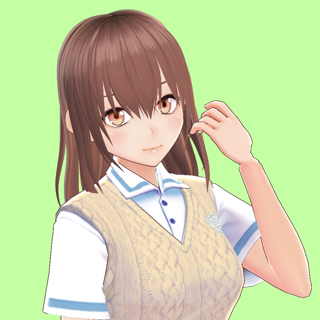 【VRoid 旧Ver】ボリュームロングヘア【ヘアプリセット】