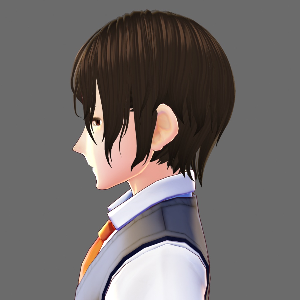 【VRoid 旧Ver】ショートウェーブ(男性キャラ向け)【ヘアプリセット】