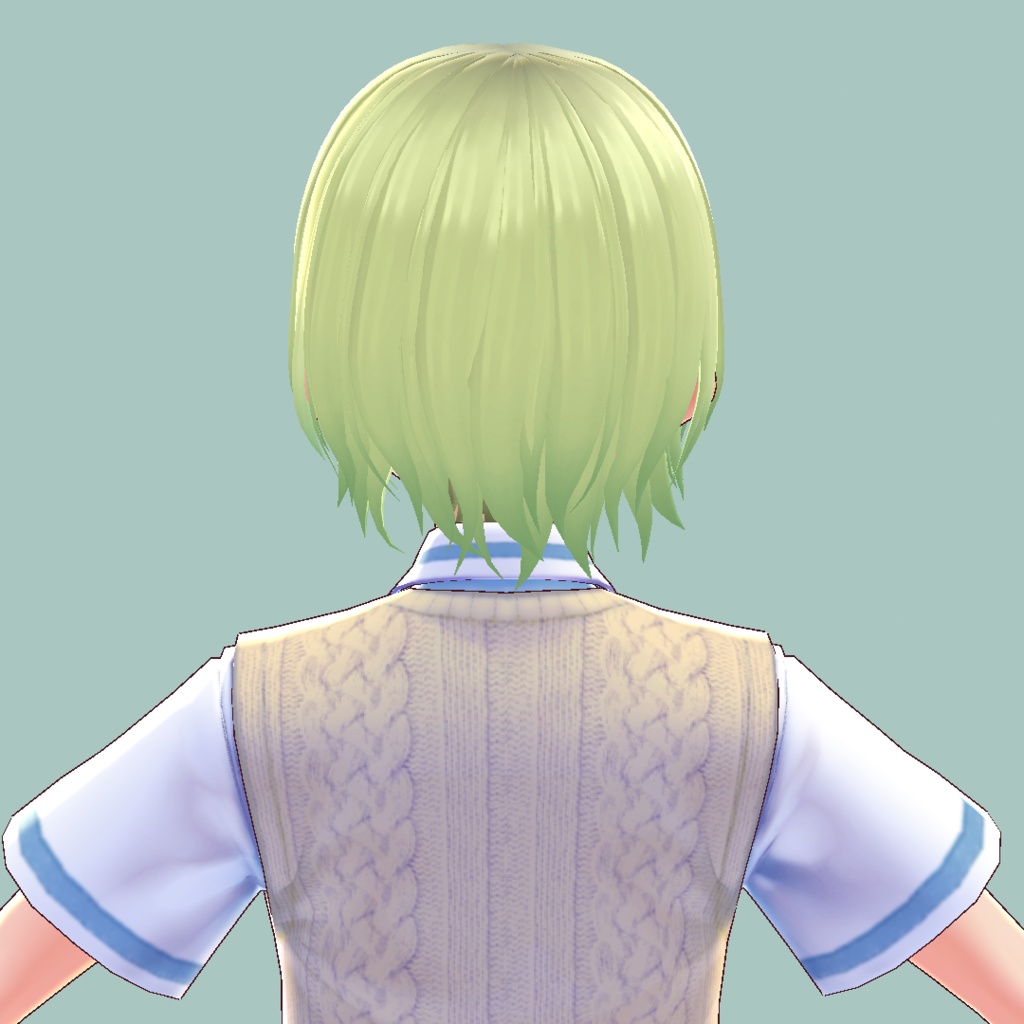 【VRoid 旧Ver】ショートウェーブ【Hair preset】