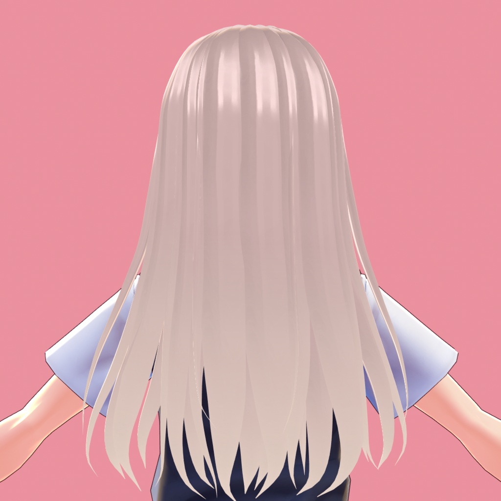 【VRoid 旧Ver】姫カットロングストレート【ヘアプリセット】