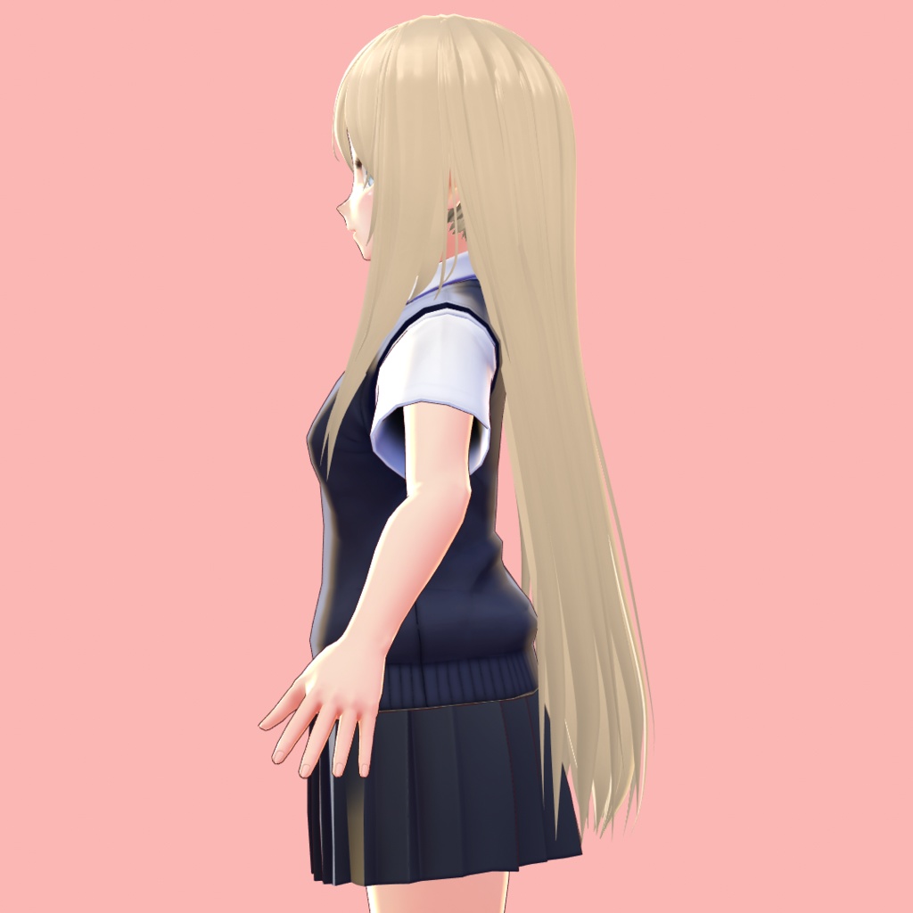 【VRoid 旧Ver】ロングストレート【Hair preset】