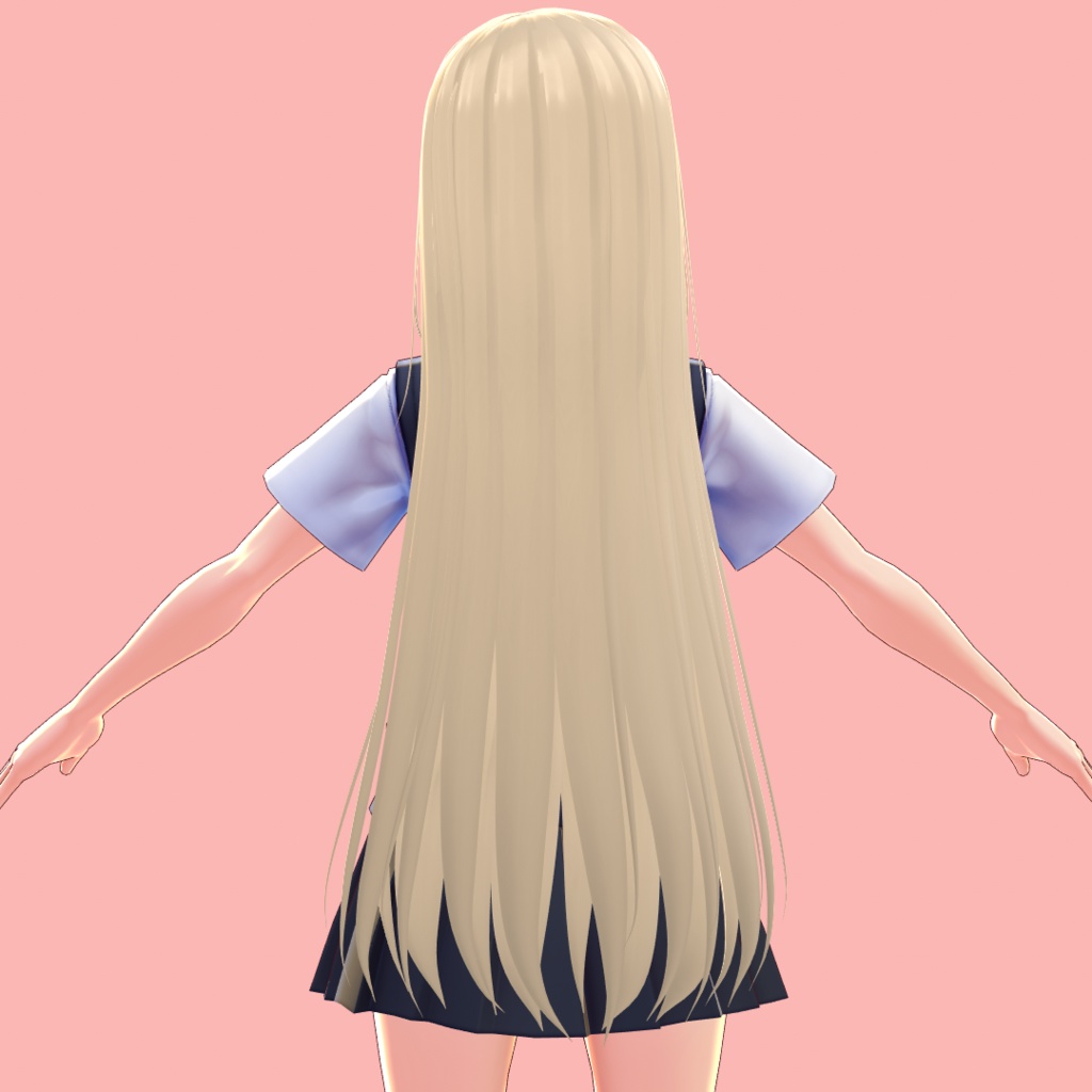 【VRoid 旧Ver】ロングストレート【Hair preset】