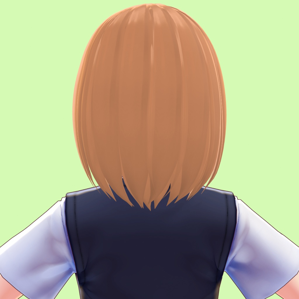 【VRoid 旧Ver】セミロングMk-II【ヘアプリセット】