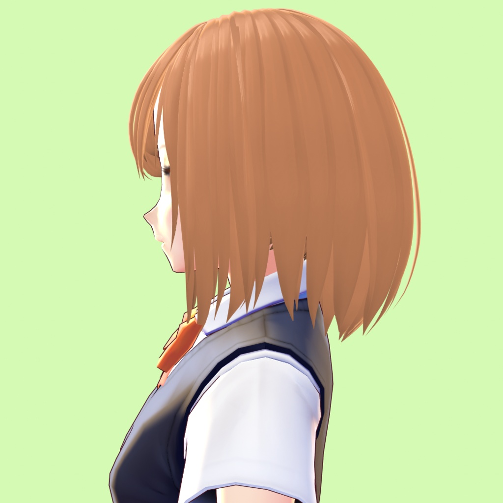 【VRoid 旧Ver】セミロングMk-II【ヘアプリセット】