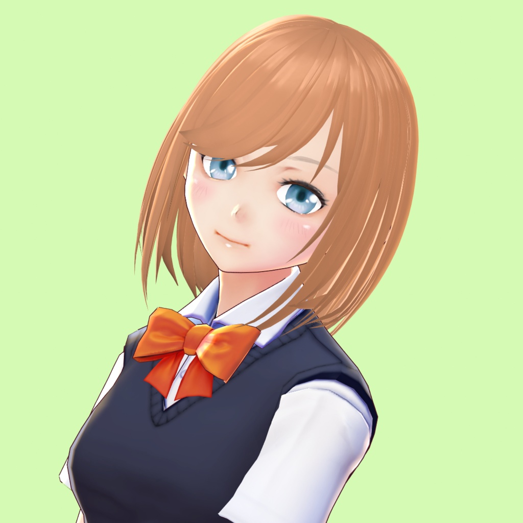 【VRoid 旧Ver】セミロングMk-II【ヘアプリセット】