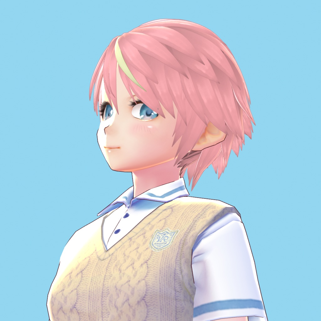 【VRoid 旧Ver】男女兼用ショートレイヤーMk-II【ヘアプリセット】